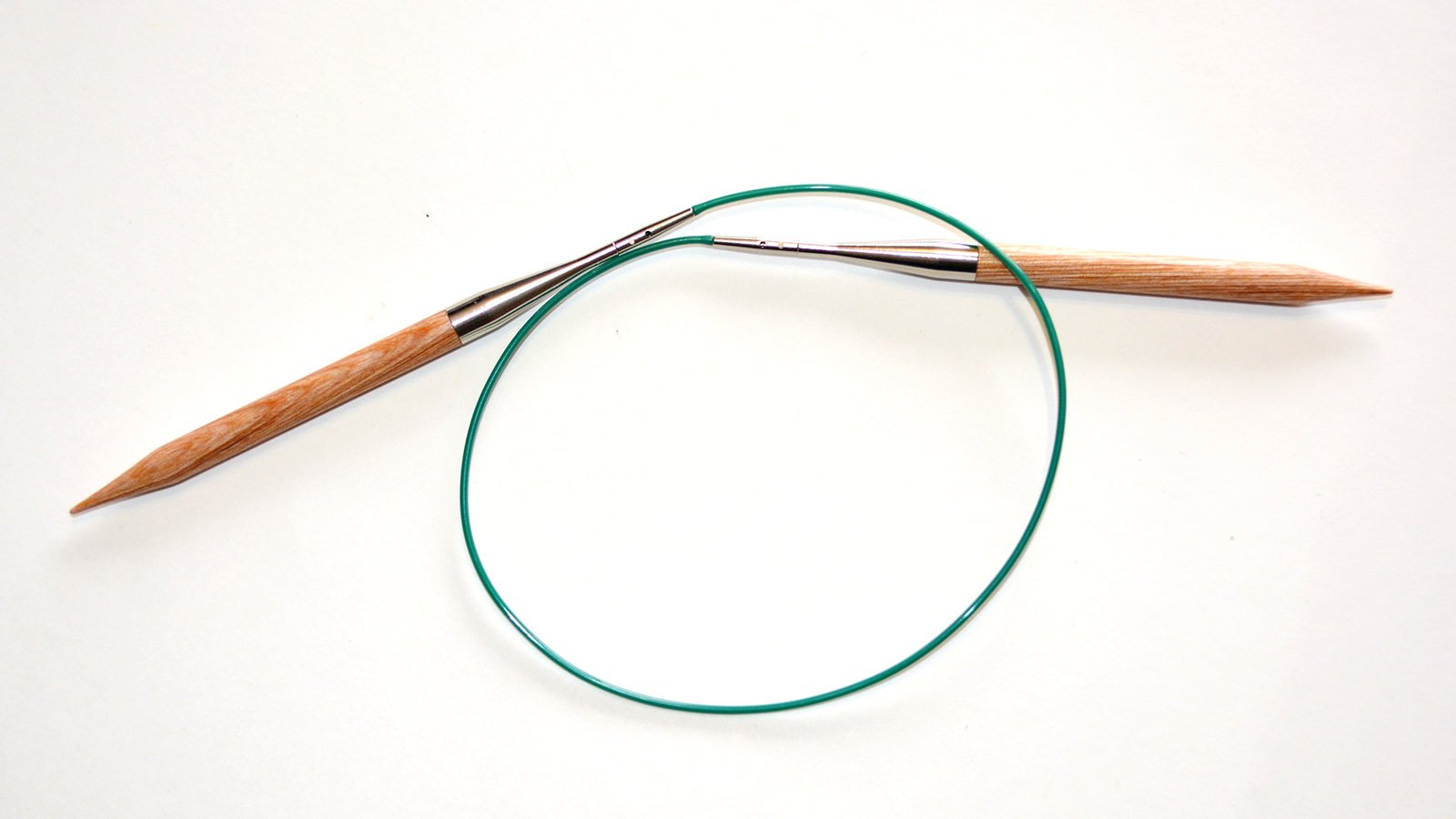 A set of circular needles with interchangeable tips